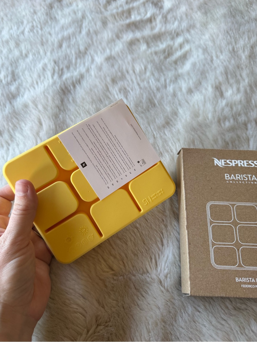 Nespresso Barista Silicone Ice Tray in Bright Yellow - Picture 4 of 6